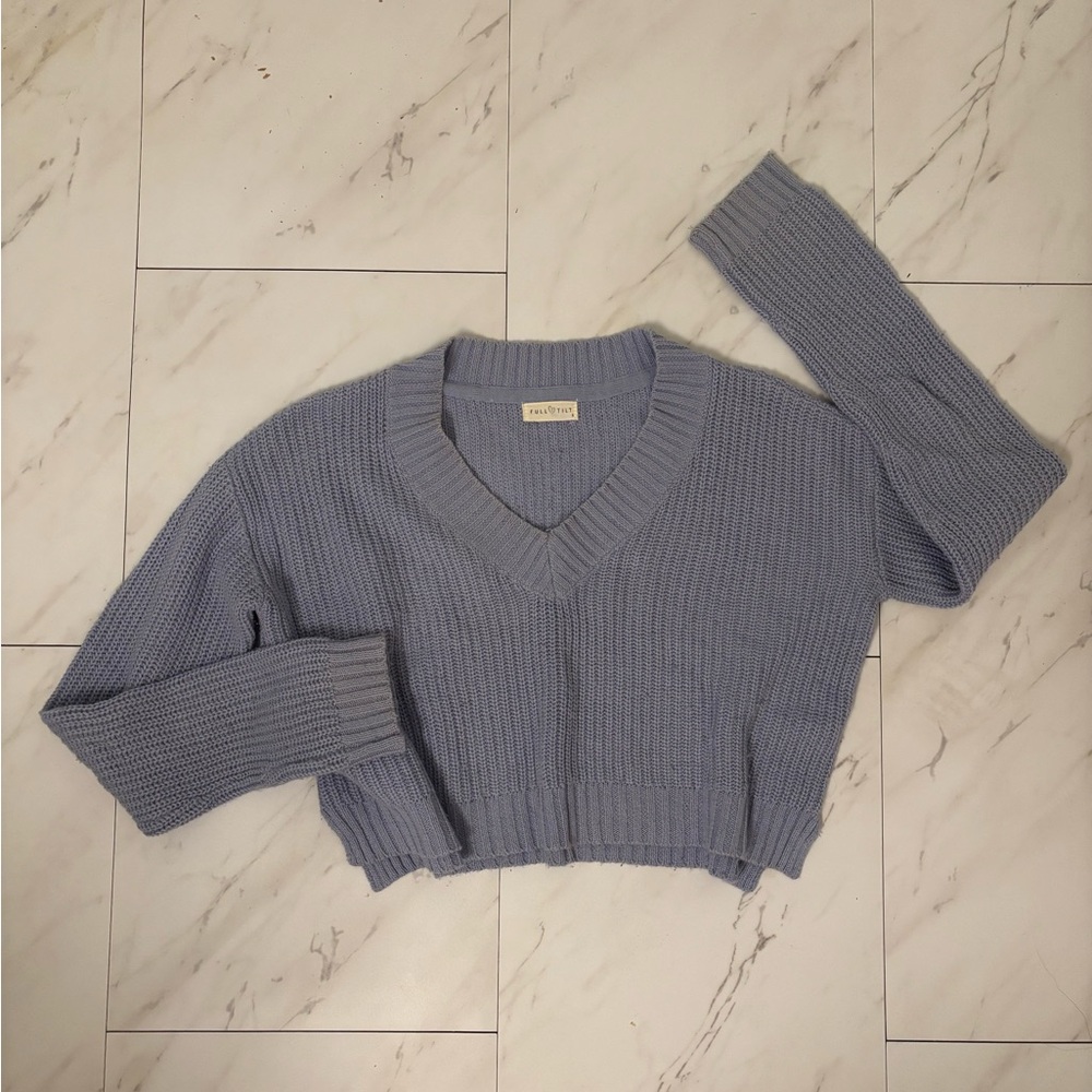 Tilly's Lavender V-Neck Sweater